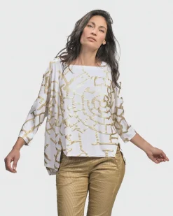 Women Alembika Plus<Hypnotic Cutaway Boxy Top, Gold