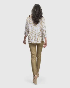 Women Alembika Plus<Hypnotic Cutaway Boxy Top, Gold