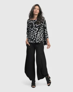 Women Alembika Tops & Tunics<Hypnotic Cutaway Boxy Top, Silver