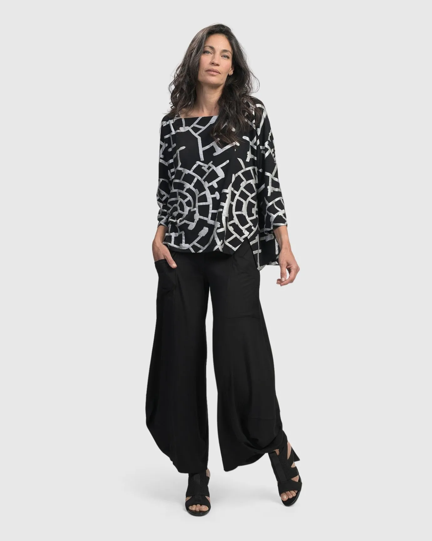 Women Alembika Tops & Tunics<Hypnotic Cutaway Boxy Top, Silver