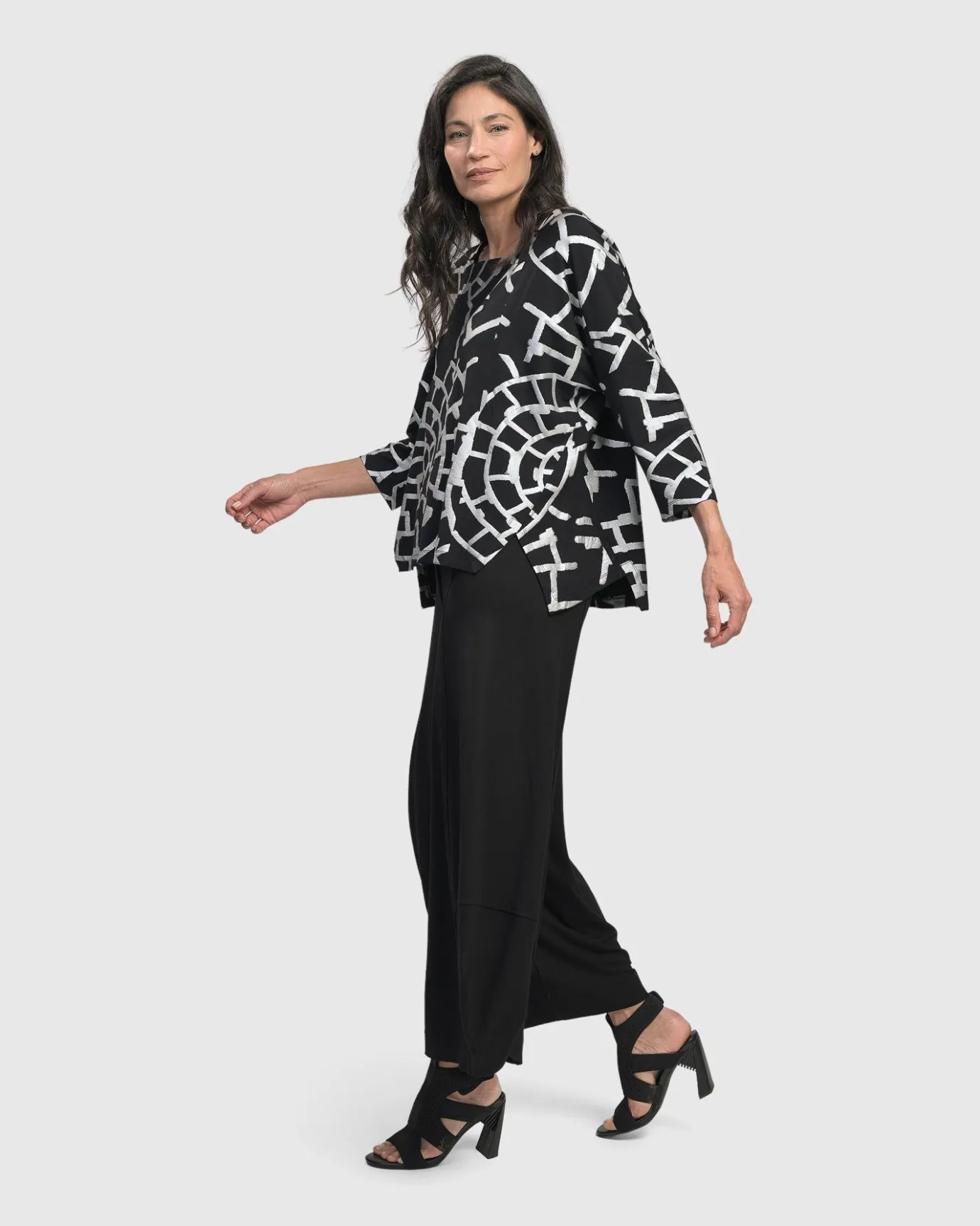 Women Alembika Tops & Tunics<Hypnotic Cutaway Boxy Top, Silver