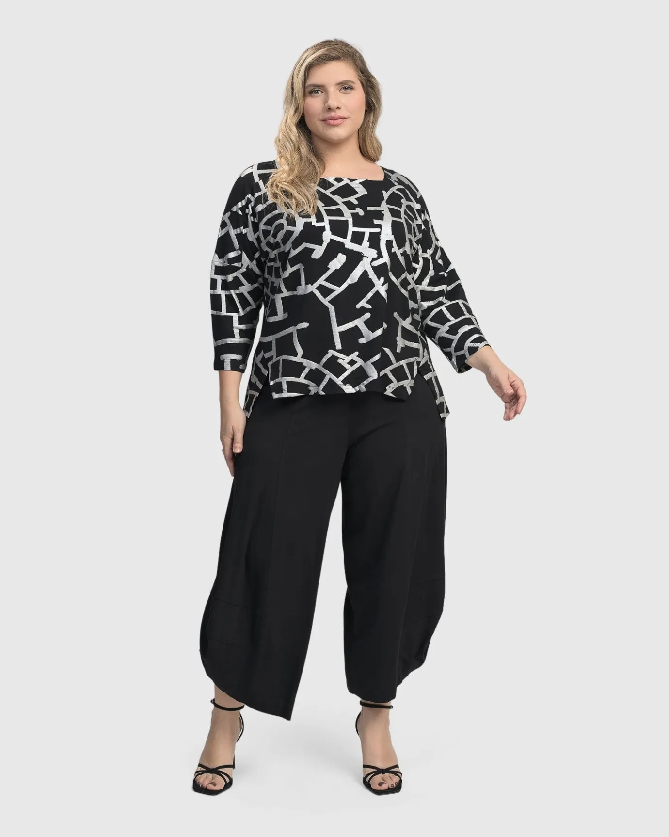 Women Alembika Tops & Tunics<Hypnotic Cutaway Boxy Top, Silver