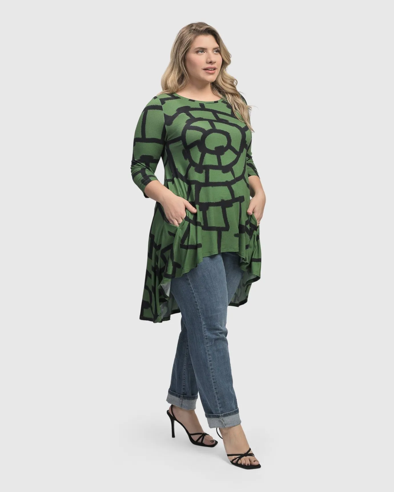Women Alembika Plus<Hypnotic Hi-Lo Tunic Top, Clover