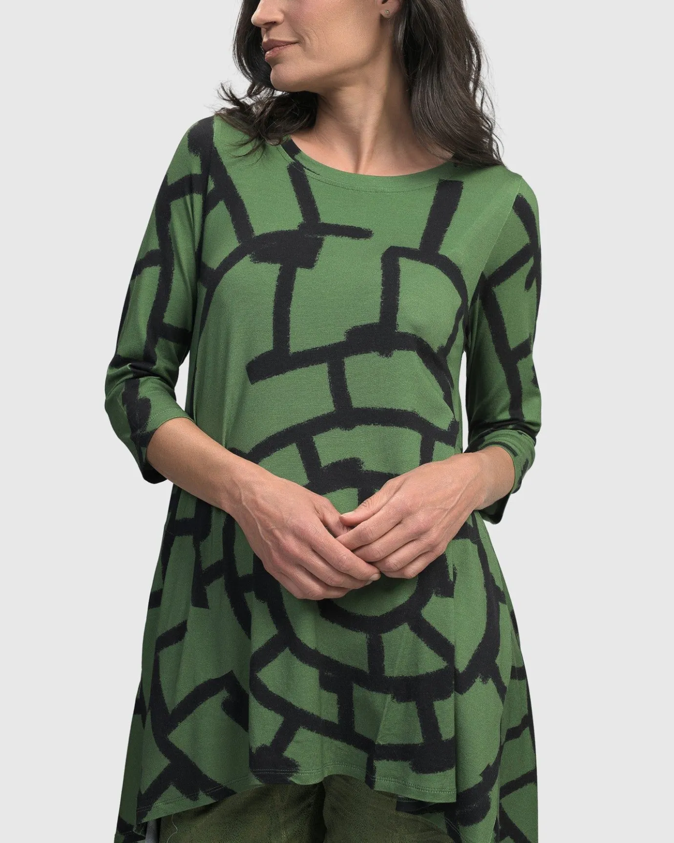 Women Alembika Plus<Hypnotic Hi-Lo Tunic Top, Clover