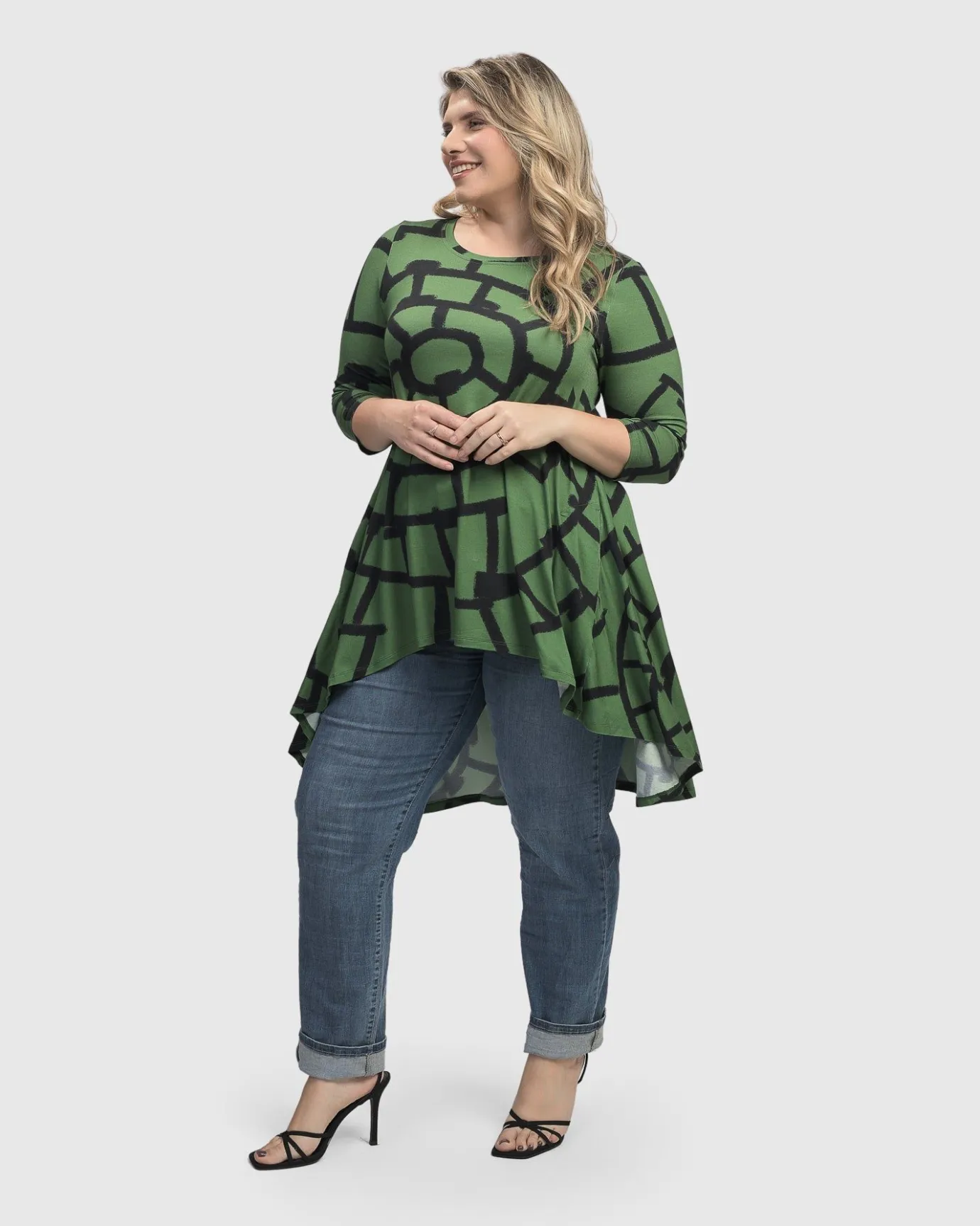 Women Alembika Plus<Hypnotic Hi-Lo Tunic Top, Clover
