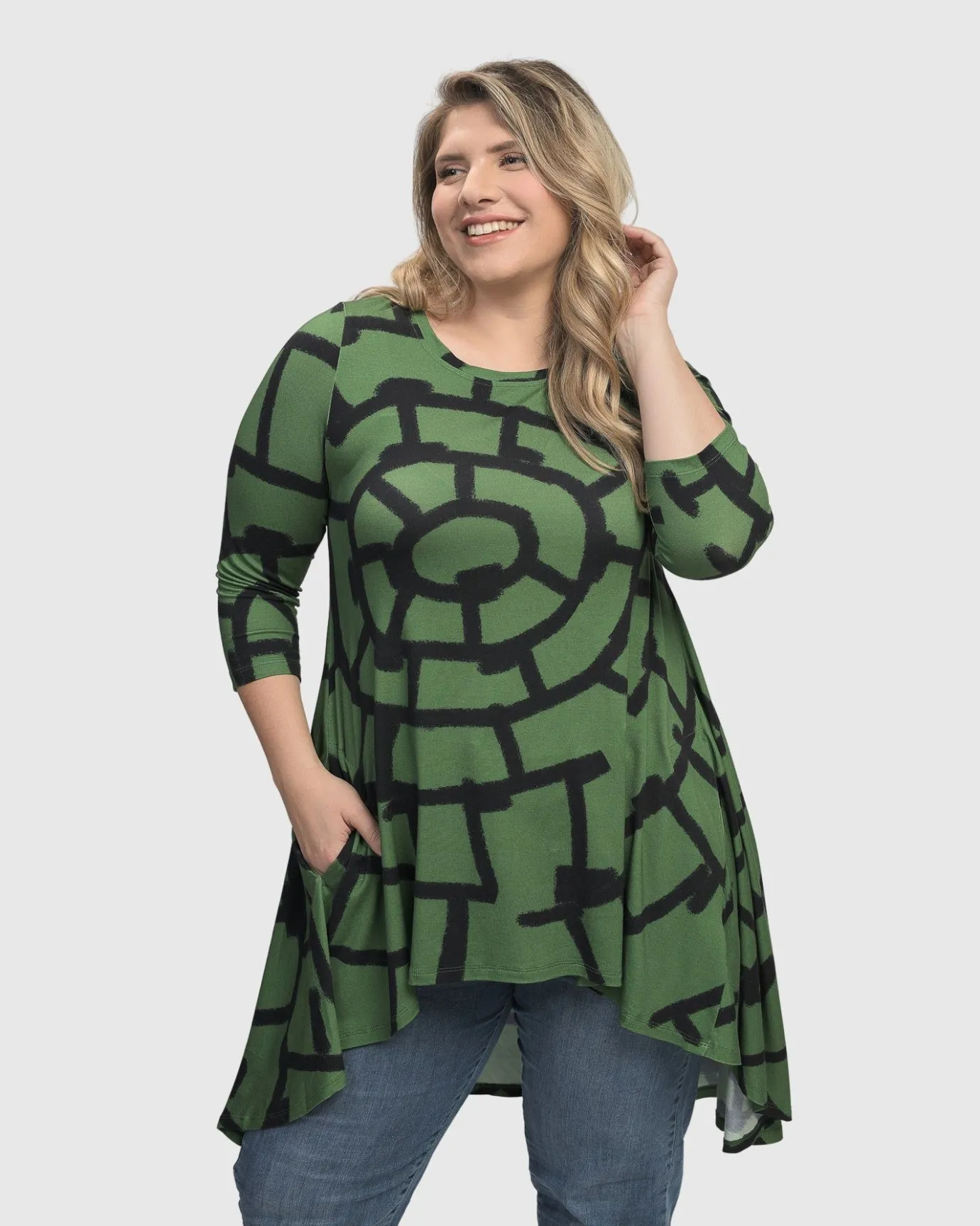 Women Alembika Tops & Tunics<Hypnotic Hi-Lo Tunic Top, Clover