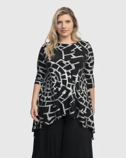 Women Alembika Plus<Hypnotic Hi-Lo Tunic Top, Silver