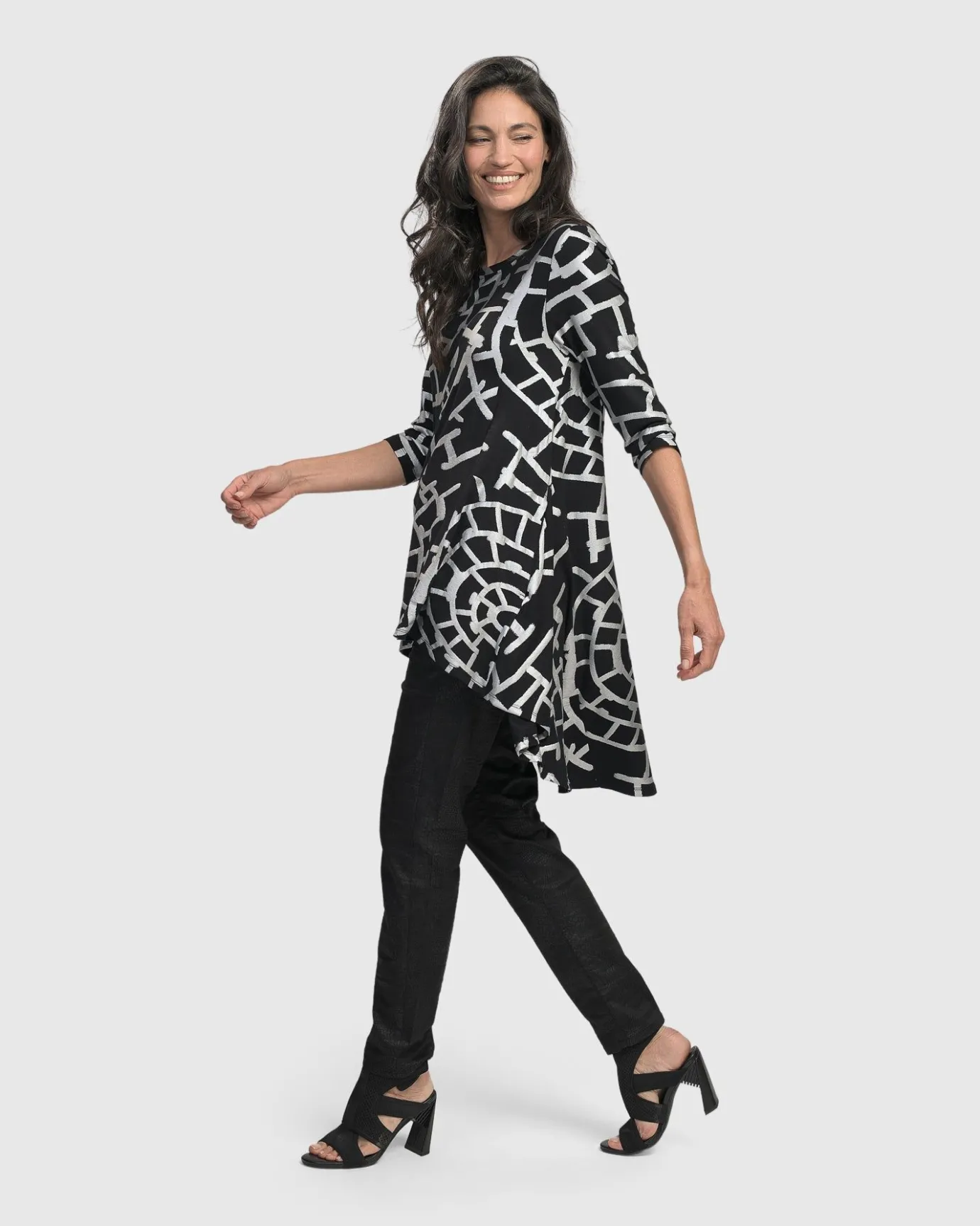 Women Alembika Plus<Hypnotic Hi-Lo Tunic Top, Silver