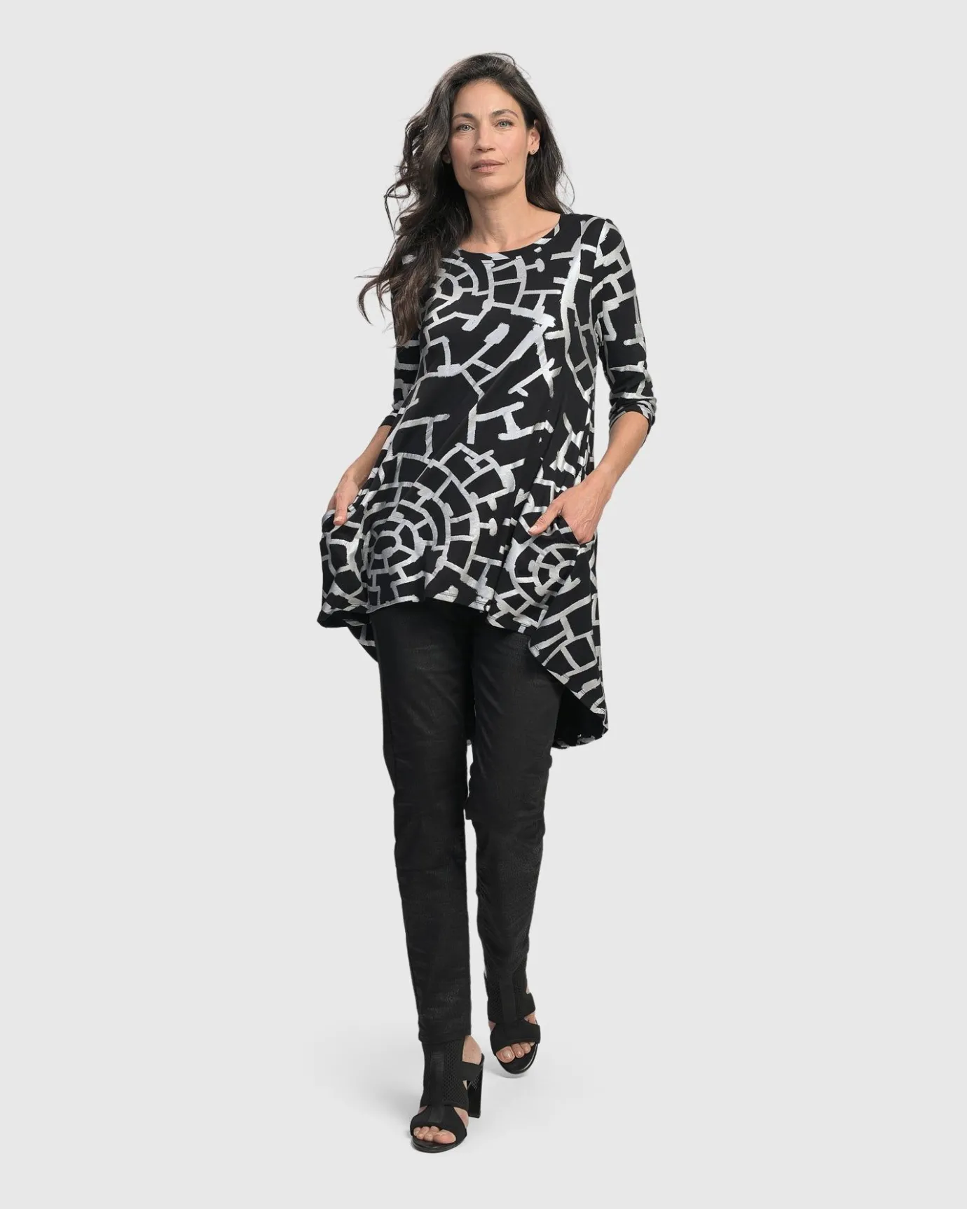 Women Alembika Tops & Tunics<Hypnotic Hi-Lo Tunic Top, Silver