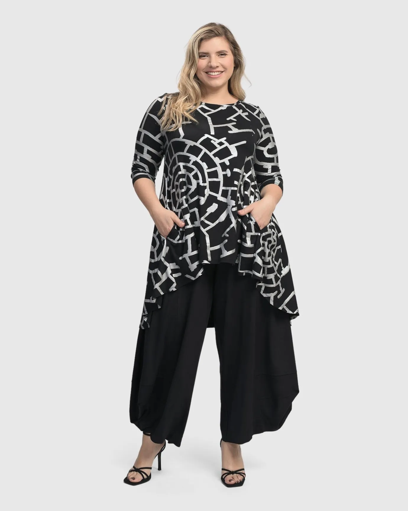 Women Alembika Tops & Tunics<Hypnotic Hi-Lo Tunic Top, Silver