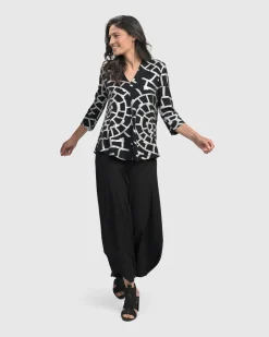 Women Alembika Plus<Hypnotic Signature V Neck Top, Silver