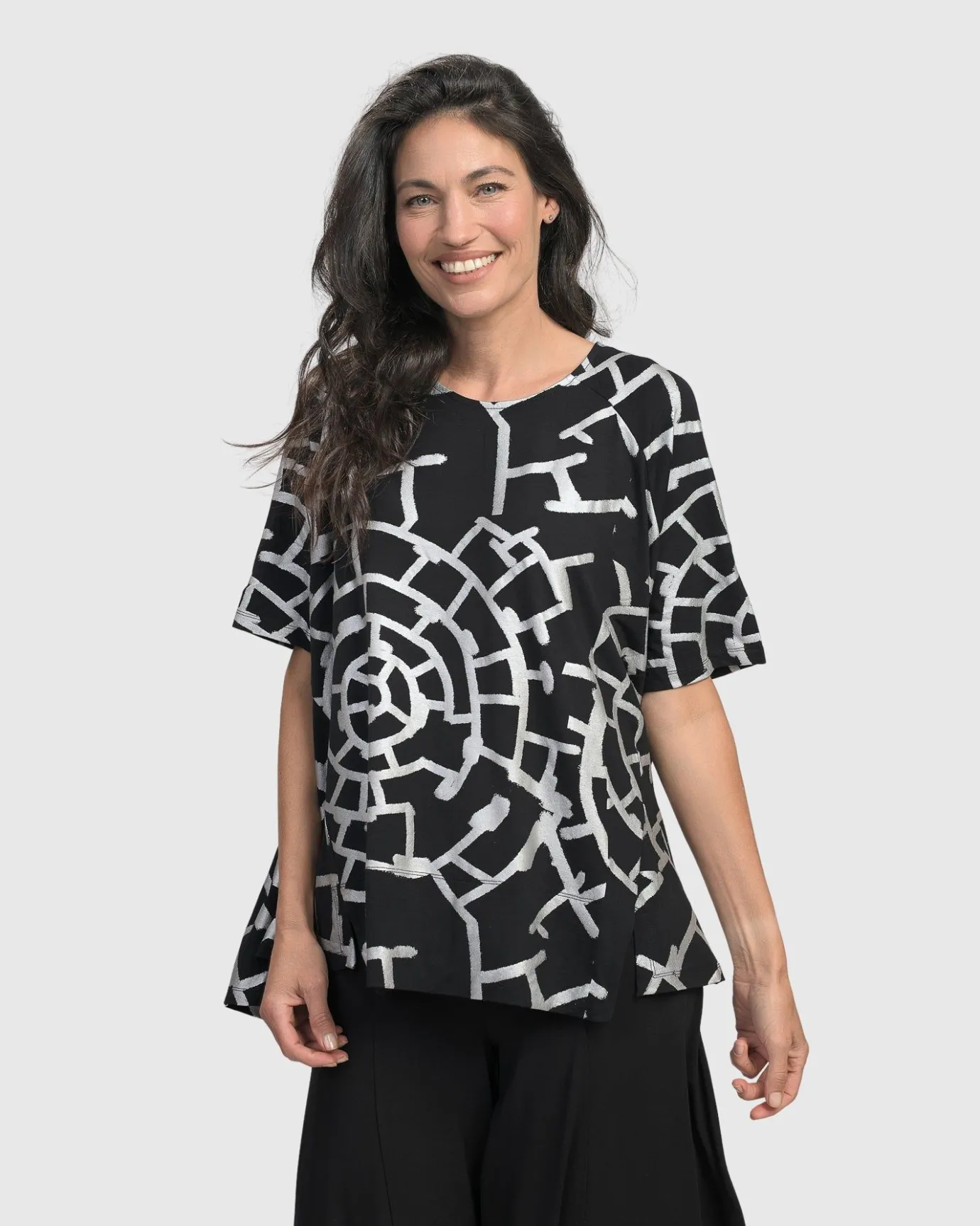 Women Alembika Plus<Hypnotic Swing Tunic Top, Silver