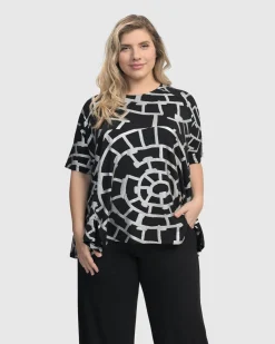Women Alembika Plus<Hypnotic Swing Tunic Top, Silver