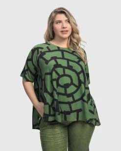Women Alembika Plus<Hypnotic Swing Tunic Top, Clover