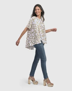 Women Alembika Plus<Hypnotic Swing Tunic Top, Gold