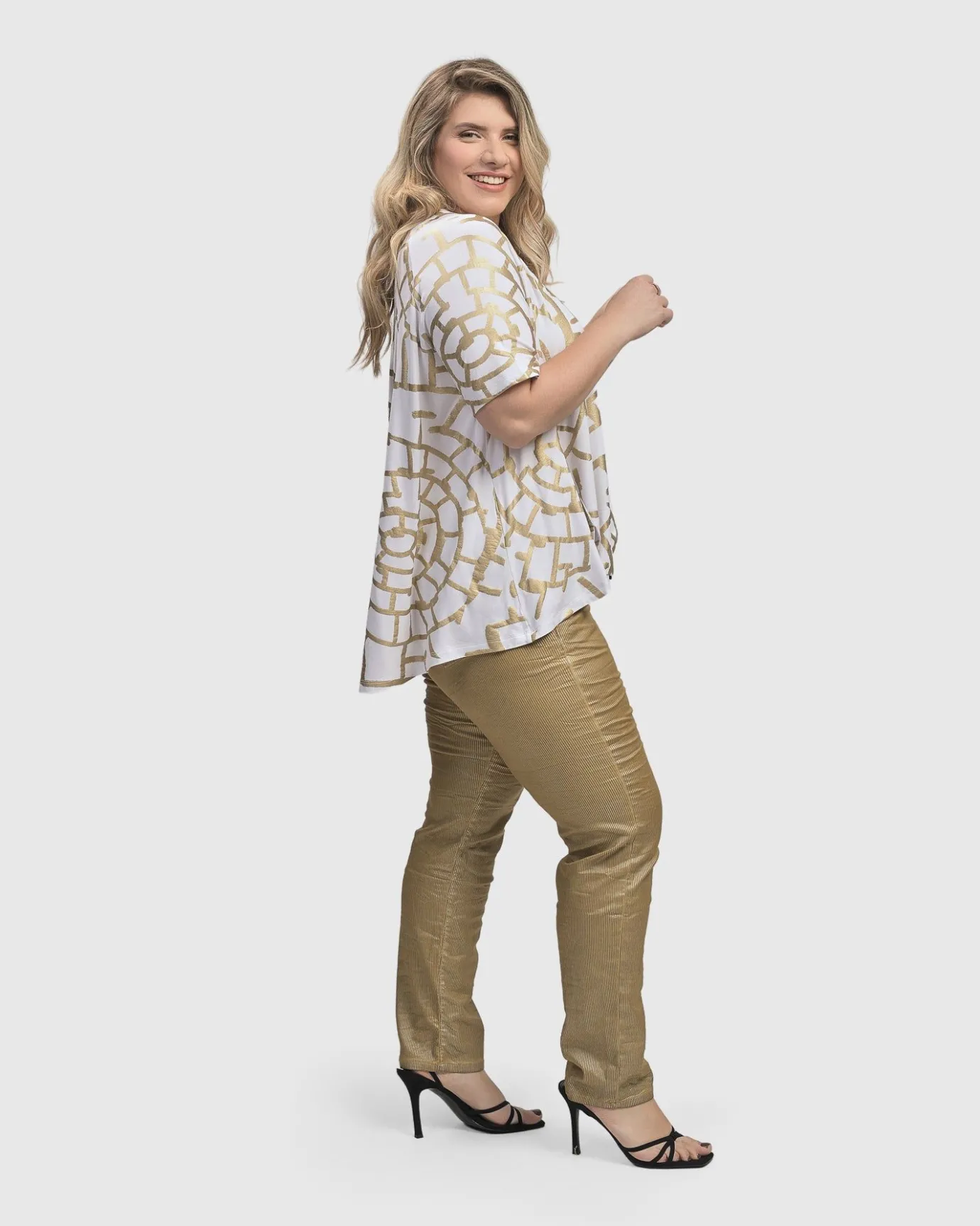 Women Alembika Plus<Hypnotic Swing Tunic Top, Gold