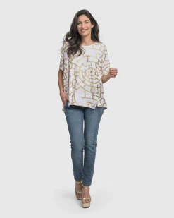 Women Alembika Plus<Hypnotic Swing Tunic Top, Gold