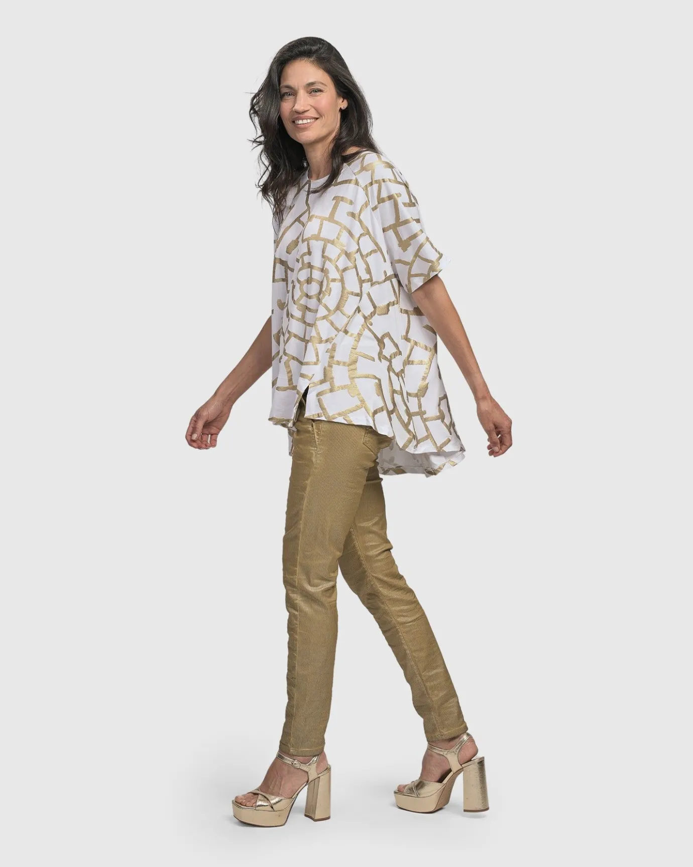 Women Alembika Plus<Hypnotic Swing Tunic Top, Gold