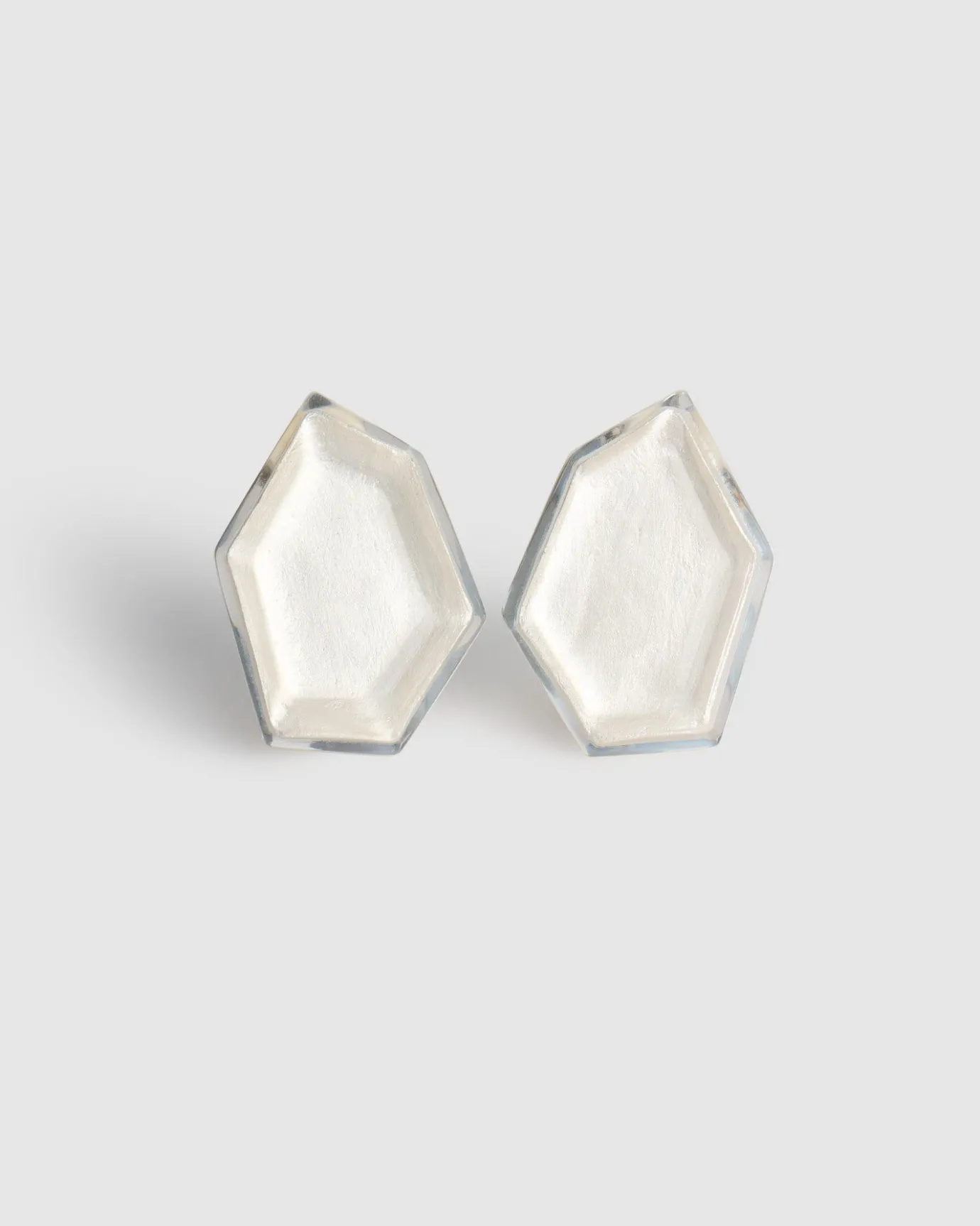 Women Alembika Accessories<Ice Faceted Clip Earrings, Frost