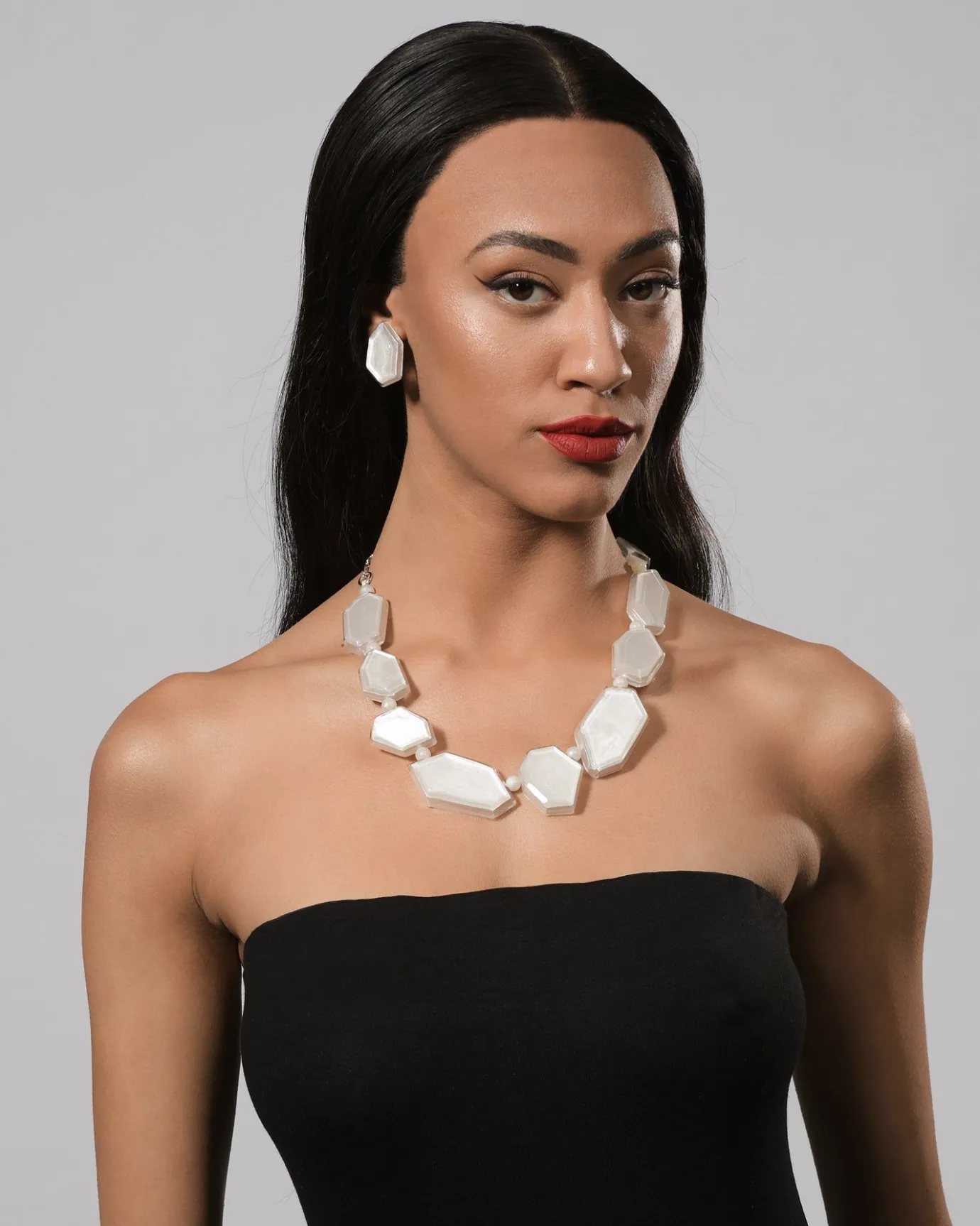 Women Alembika Accessories<Ice Faceted Clip Earrings, Frost
