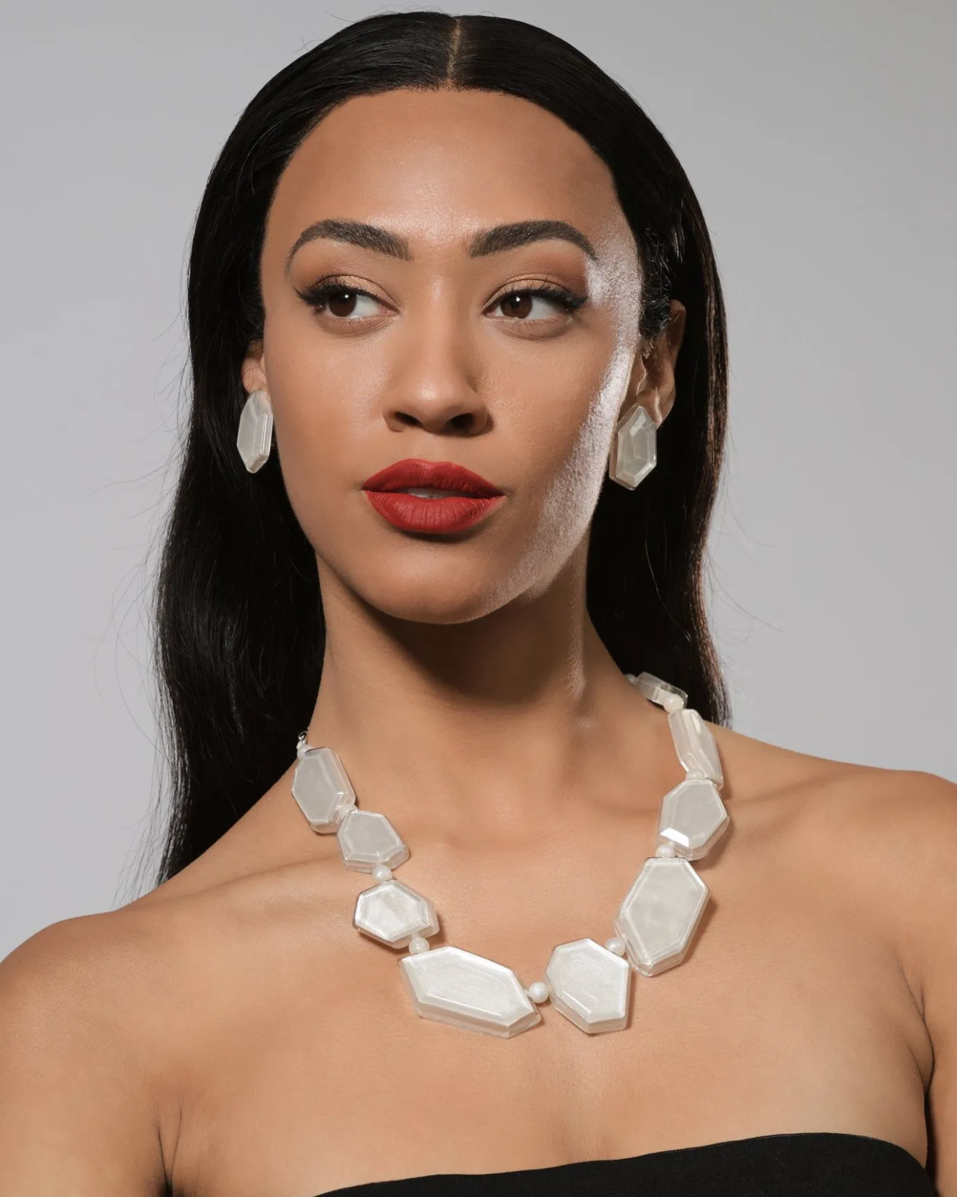 Women Alembika Accessories<Ice Faceted Clip Earrings, Frost