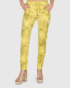 Women Alembika Plus<Iconic Stretch Jeans, Citron