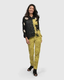 Women Alembika Plus<Iconic Stretch Jeans, Citron