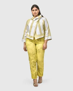 Women Alembika Plus<Iconic Stretch Jeans, Citron