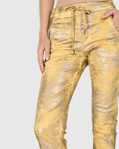 Women Alembika Pants & Skirts<Iconic Stretch Jeans, Honey Gold