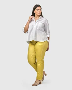 Women Alembika Pants & Skirts<Iconic Stretch Jeans, Honey Snake