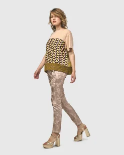Women Alembika Plus<Iconic Stretch Jeans, Rose Gold Nude