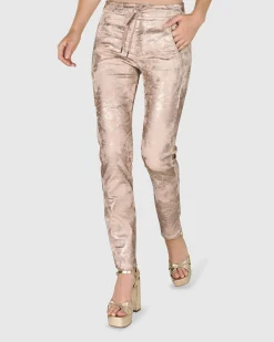Women Alembika Pants & Skirts<Iconic Stretch Jeans, Rose Gold Nude