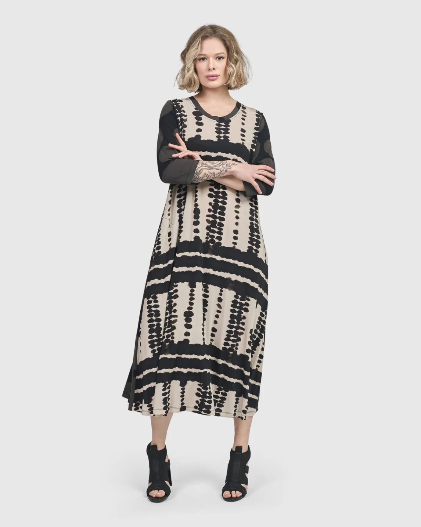 Women Alembika Dresses<Incan Trail T-Shirt Dress, Savanna