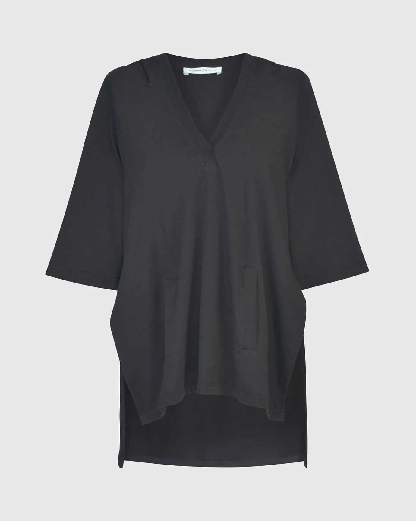 Women Alembika Tops & Tunics<Inhale Hooded Hi-Lo Top, Solid Black