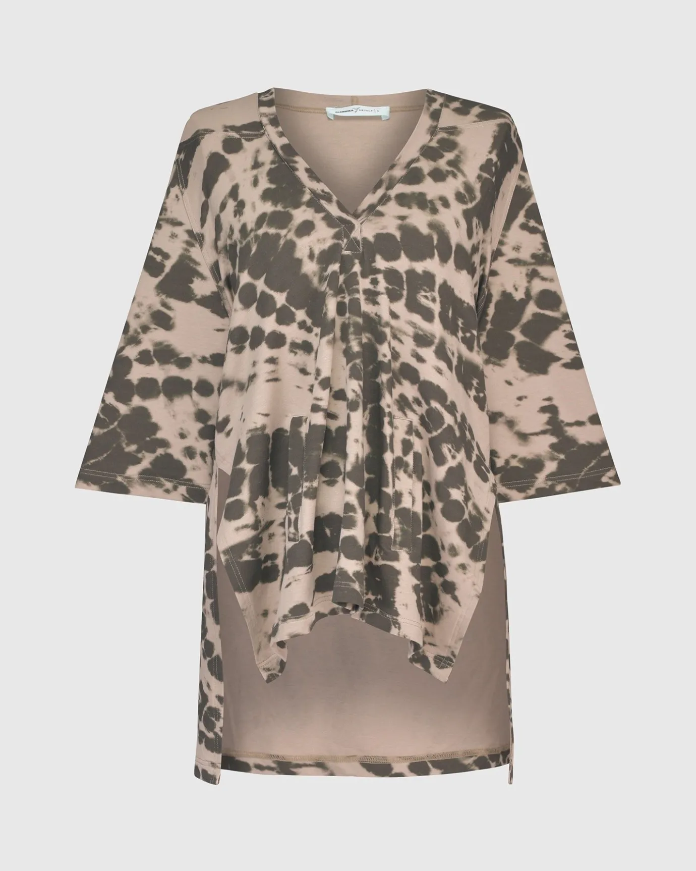Women Alembika Tops & Tunics<Inhale Hooded Hi-Lo Top, Stone Tie-Dye