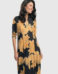 Women Alembika Plus<Island Cocoon Dress, Gold