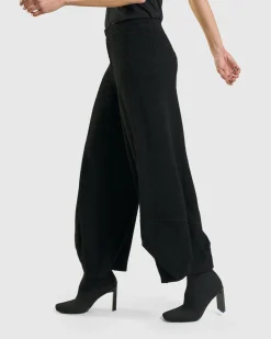 Women Alembika Plus<Jacquard Punto Pants, Black
