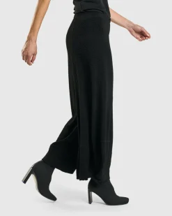 Women Alembika Plus<Jacquard Punto Pants, Black