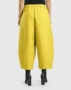 Women Alembika Plus<Jacquard Tapestry Pants, Yellow