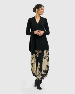 Women Alembika Plus<Jacquard V-Neck Tunic Top, Black