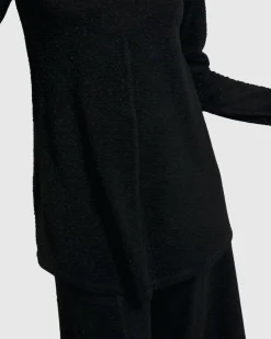 Women Alembika Plus<Jacquard V-Neck Tunic Top, Black
