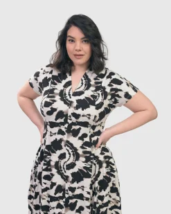 Women Alembika Plus<Jane Cocoon Midi Dress, Tie Dye