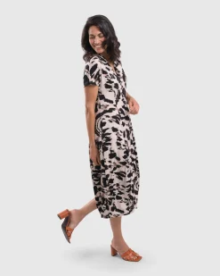 Women Alembika Plus<Jane Cocoon Midi Dress, Tie Dye