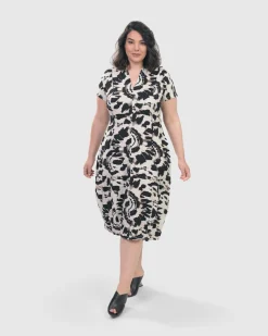 Women Alembika Plus<Jane Cocoon Midi Dress, Tie Dye