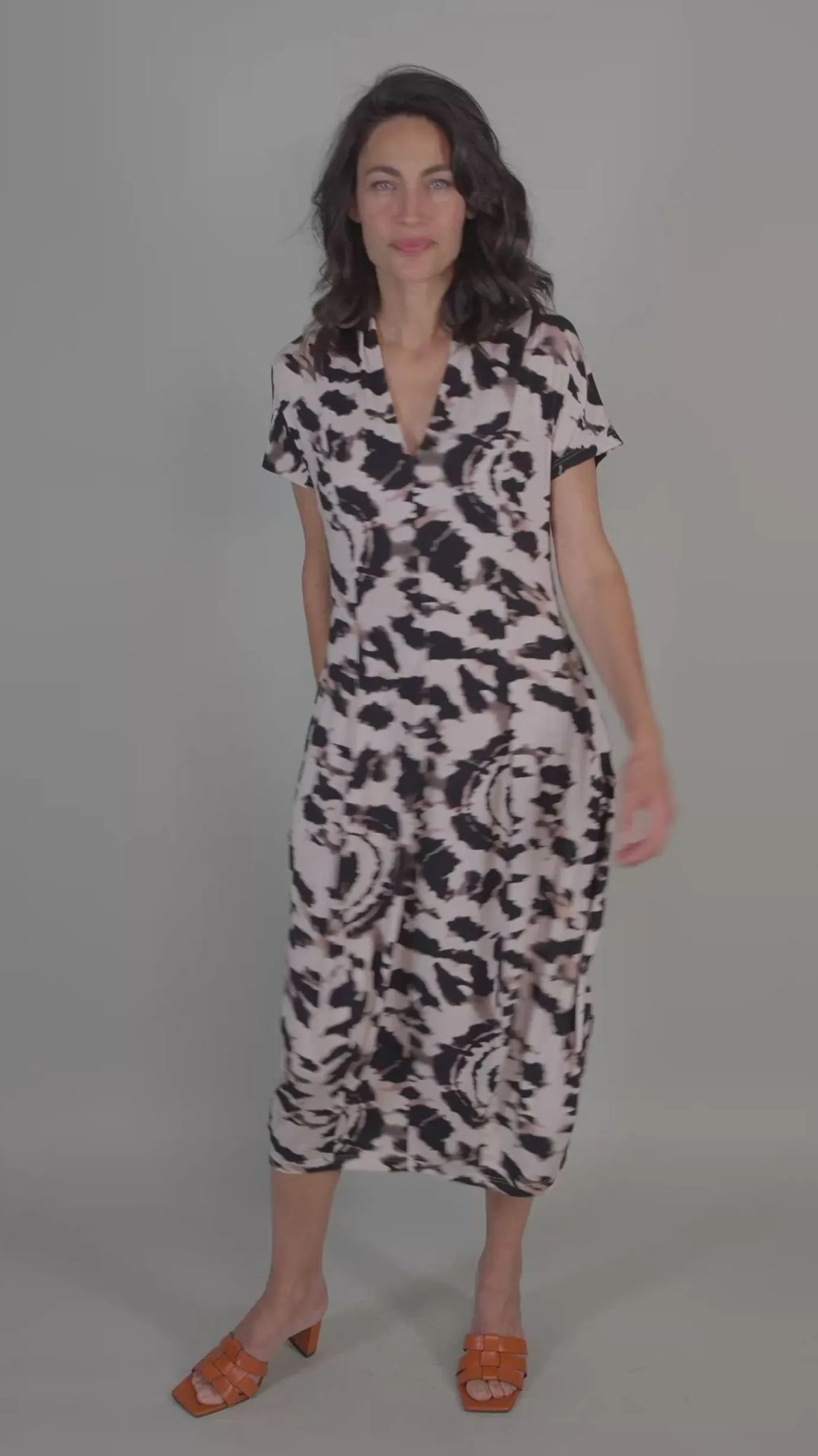 Women Alembika Dresses<Jane Cocoon Midi Dress, Tie Dye