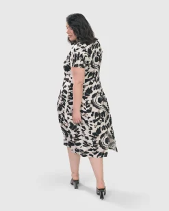 Women Alembika Dresses<Jane Cocoon Midi Dress, Tie Dye