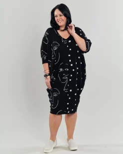 Women Alembika Plus<Jax Dolman Midi Dress, Mix