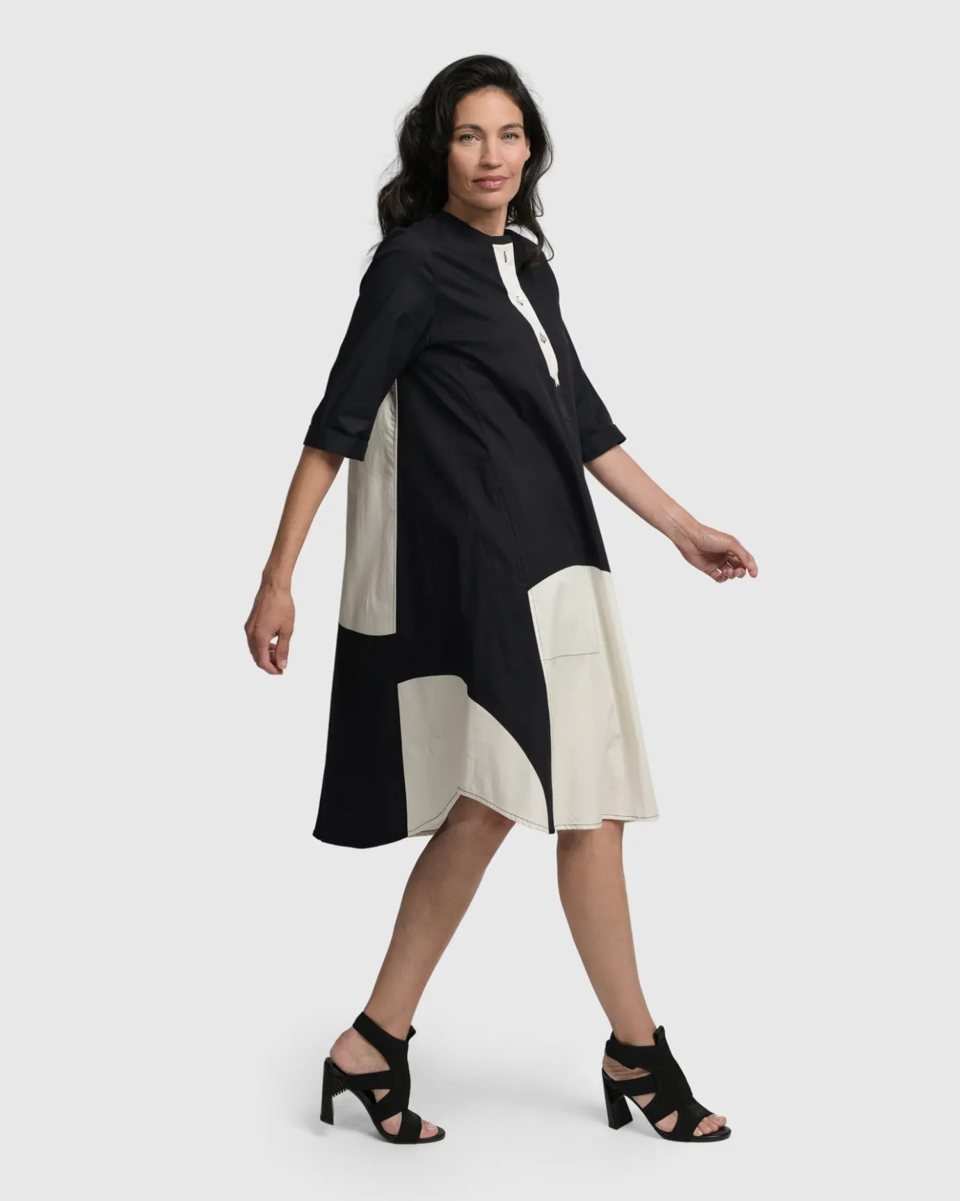 Women Alembika Plus<Jenny Oversized Shift Dress, Mono