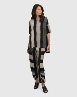 Women Alembika Pants & Skirts<Jess Crinkle Punto Pants, Stripe