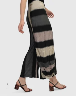 Women Alembika Plus<Jess Crinkle Punto Pants, Stripe